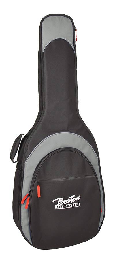 Super Packer Gig bag for acoustic guitar, 25 mm. padding, multiple pockets, black and grey