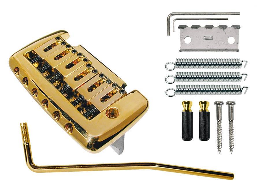 Tremolo Stallion, pitch 10,5mm, with 2 studs, gold