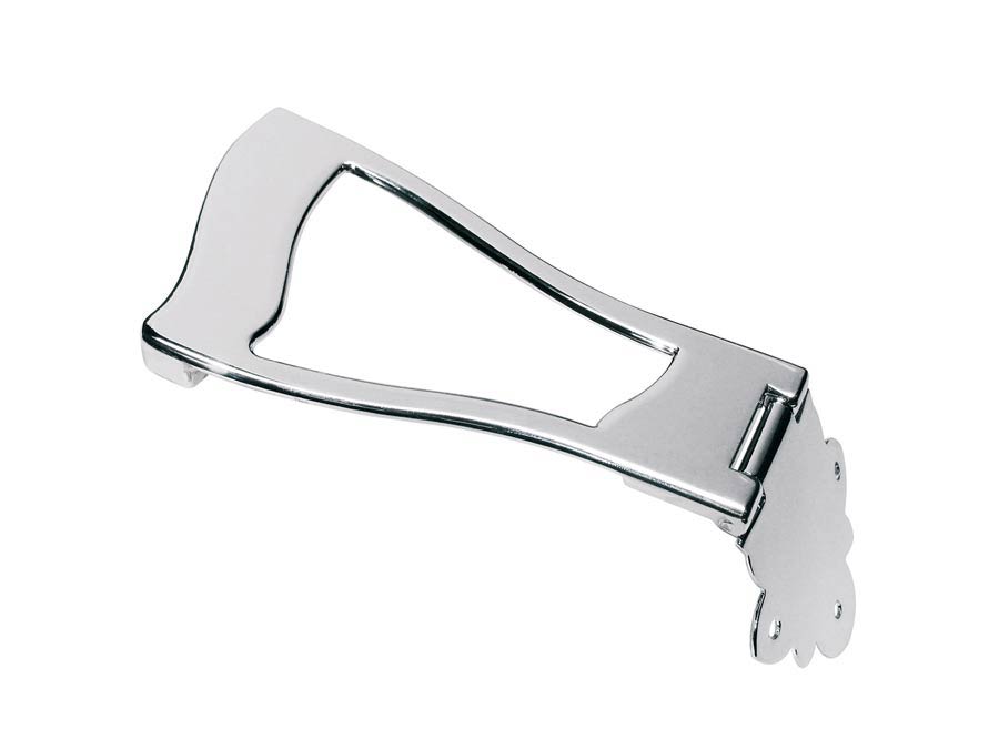 Tailpiece for semi acoustic guitar, chrome