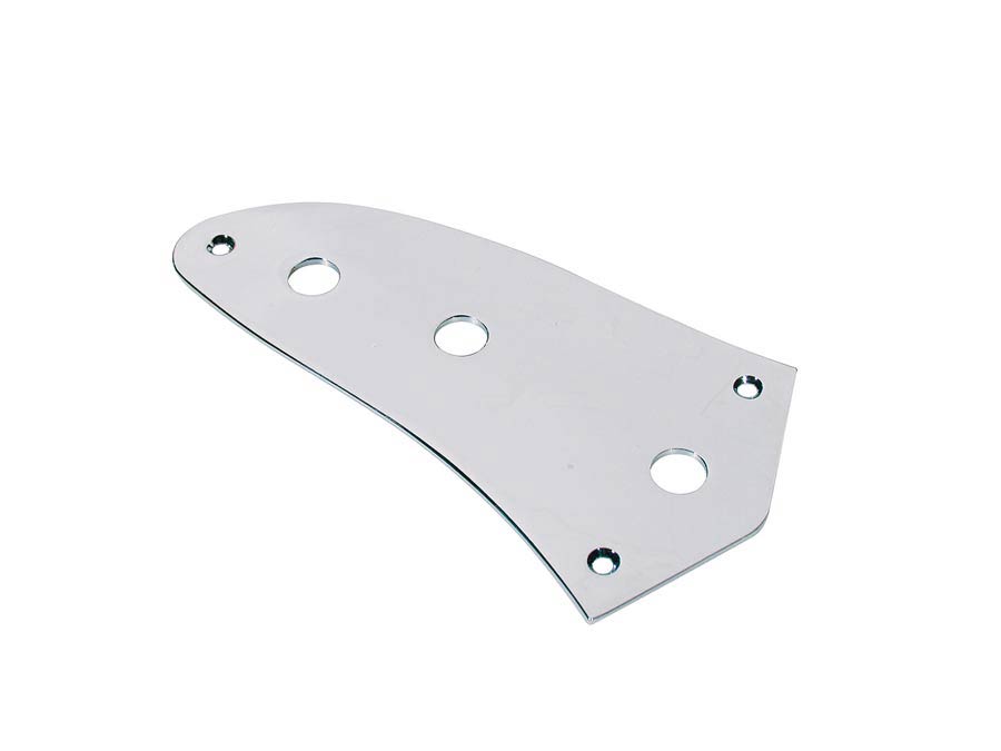 Control plate, chrome, pots and output jack, jag-model, 8,5mm holes for metric pots