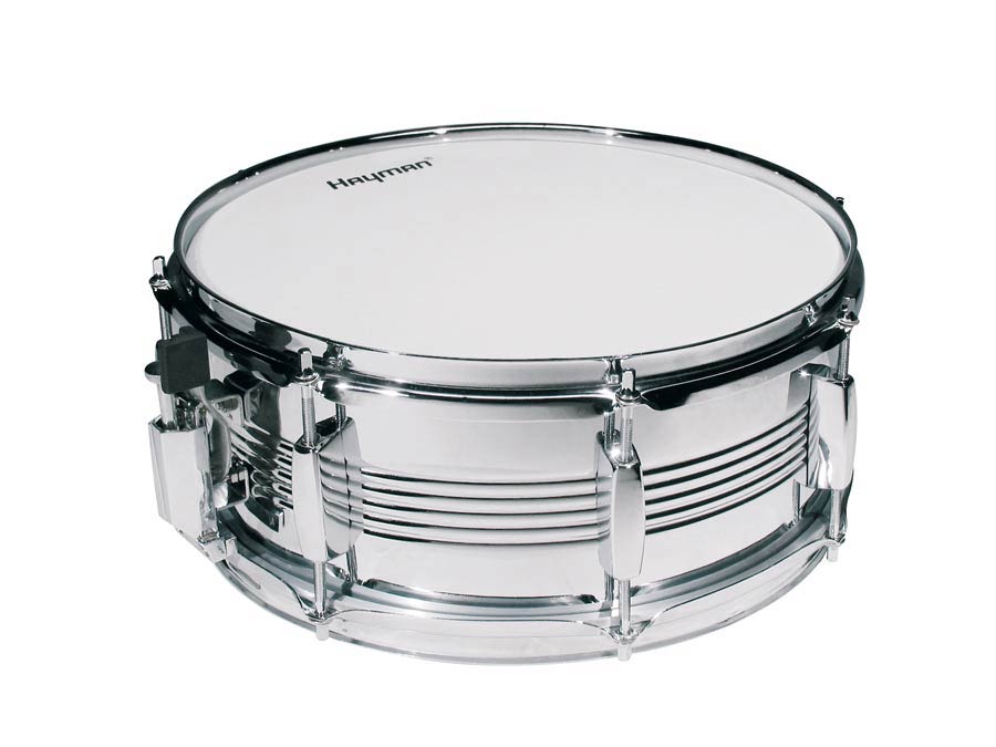 Snare drum, metal, 14 inch, 5,5 inch deep, 8 lugs
