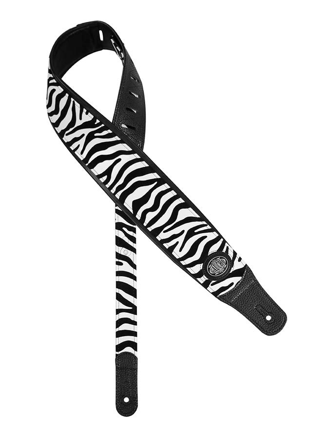 Wildlife Series Guitar strap, zebra faux fur