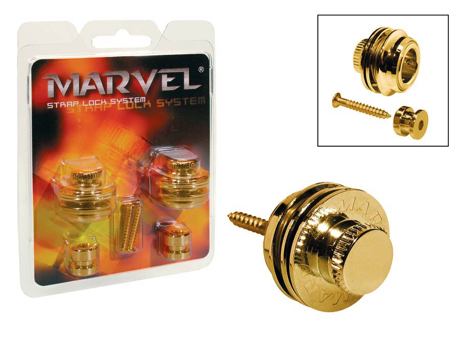 Strap lock, screws included, gold