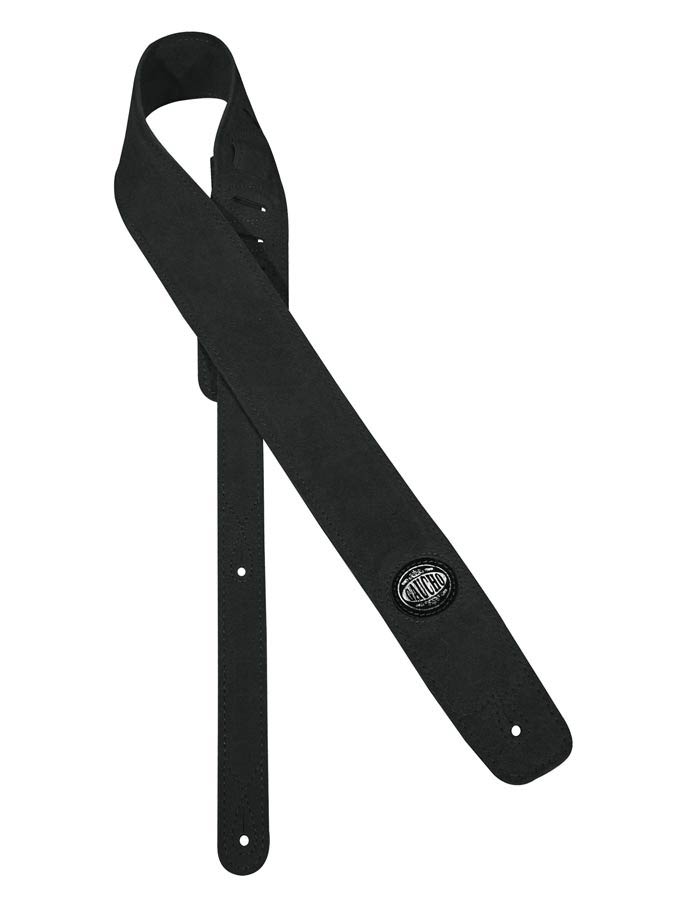 Padded Suede Series Guitar strap, black suede top, black suede back