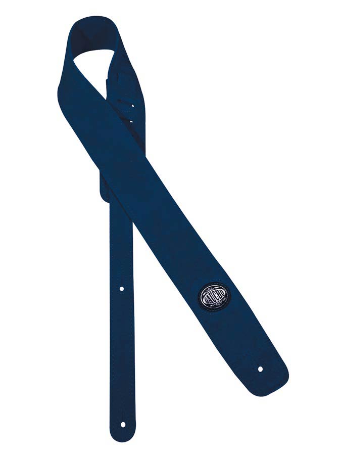 Padded Suede Series Guitar strap, blue suede top, blue suede back
