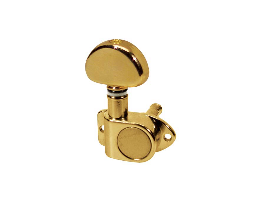 Machine heads for guitar, die cast, 3x left+3x right, gold
