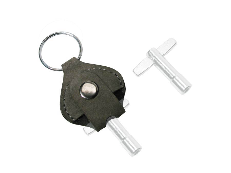 Key rings, with leather drum key holder, without drum key