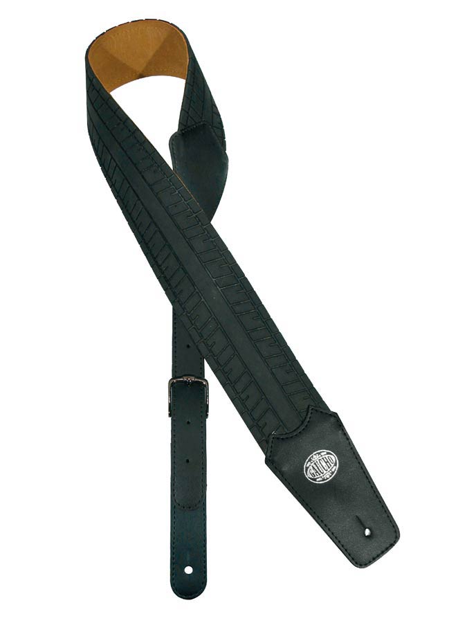 Biker Series Guitar strap, black, rubber tyre