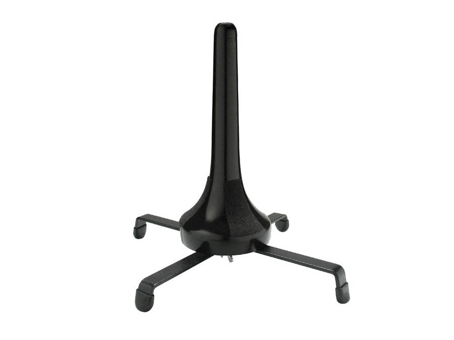 Trumpet stand, black, cone with base