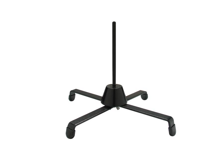 Recorder stand, black, cone with base