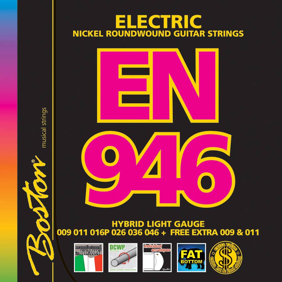 String set electric, nickel roundwound, hybrid light, 009-011-016-026-036-046