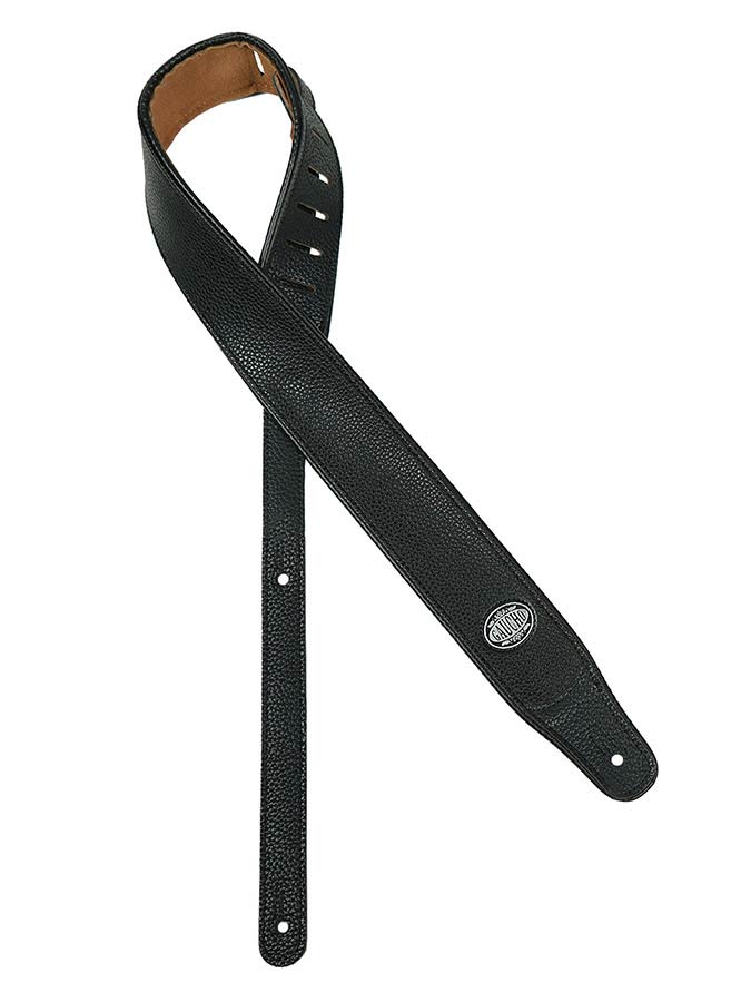 Stylish Series Extra long guitar strap, length: 180 cm., black, black back