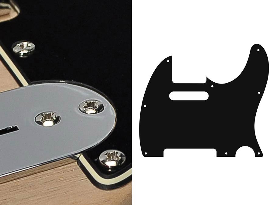 Pickguard, Teaser, standard, 3 ply, black and cream