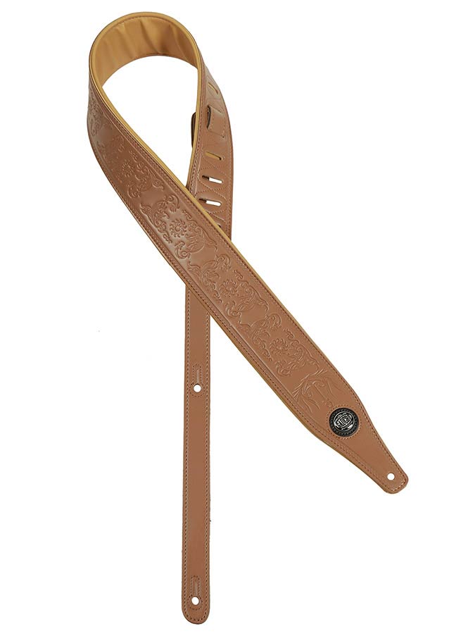 Buffalo I Series Guitar strap, top quality leather, light brown