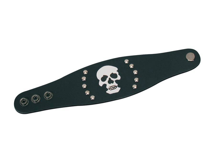 wrist strap, with white skull