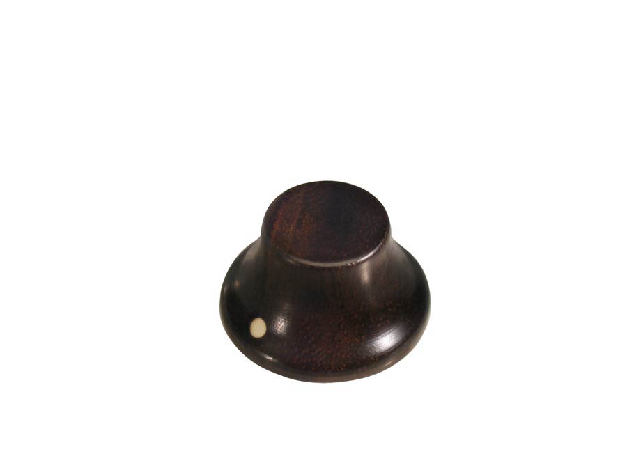 Bell knob, wood, Stallion, with pointer, 25x14mm, ebony