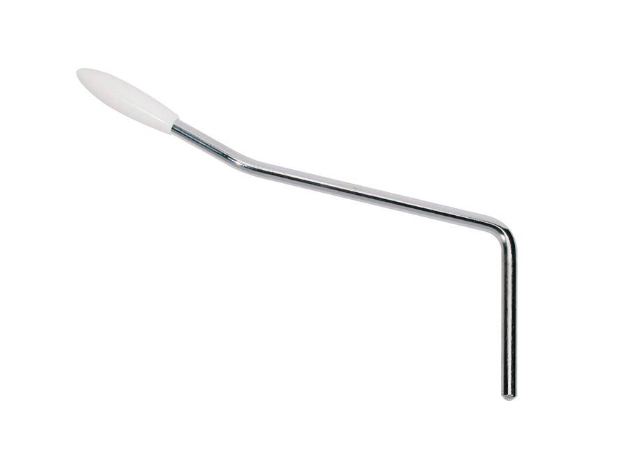 Tremolo arm vintage, no thread, 5mm arm diameter, white cap, chrome