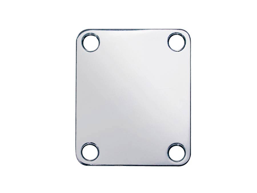 Neck mounting plate, 64,2x51mm, rectangular, nickel