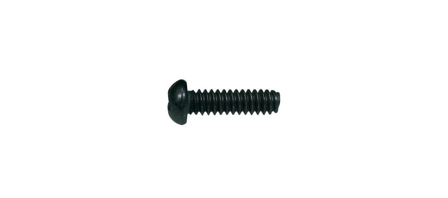 Switch bolt, 3,4x12mm, 12pcs, dome head, 6-32 thread for USA lever switches, black