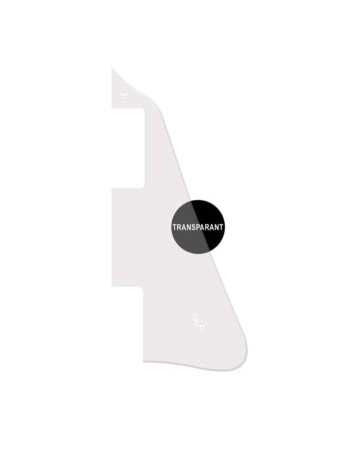 Pickguard, LP-model, standard, 1 ply, transparent