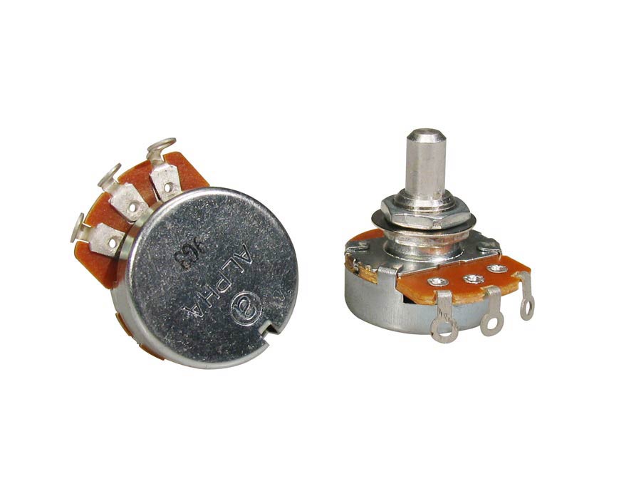 1MEG audio potentiometer, solid shaft, short bushing .250