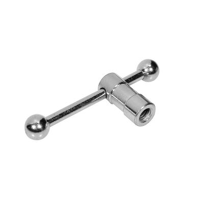 swivel nut M7 with grip axle, chrome also for microphone stands