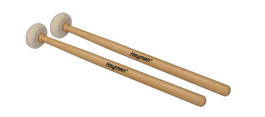 Timpani mallets, 360 mm. maple handle, pair, 50 mm. felt head