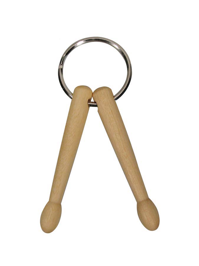 Key ring with 2 drum sticks, 10 pcs.
