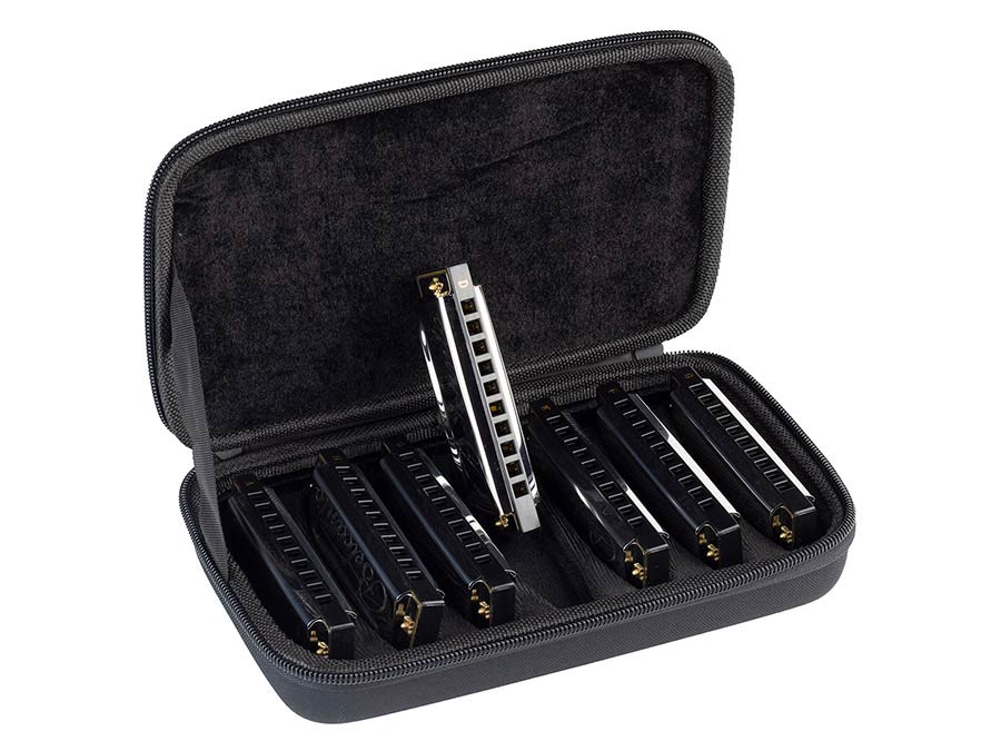 Belcanto blues harp set with case