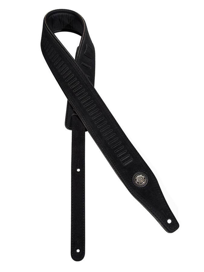Suede Three Series Guitar strap, top quality suede, black
