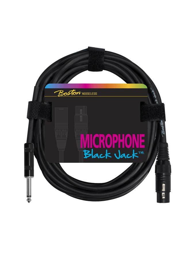 Black Jack Microphone cable, black, 1 x XLR3f +1 x jack, 5 meter