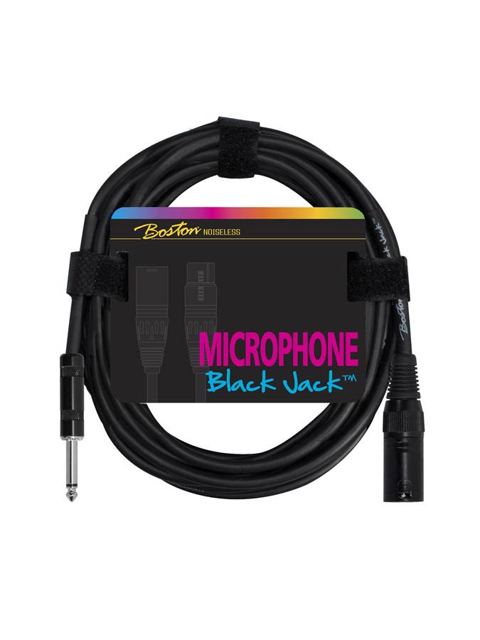 Black Jack Microphone cable, black, 1 x XLR3m +1 x jack, 5 meter