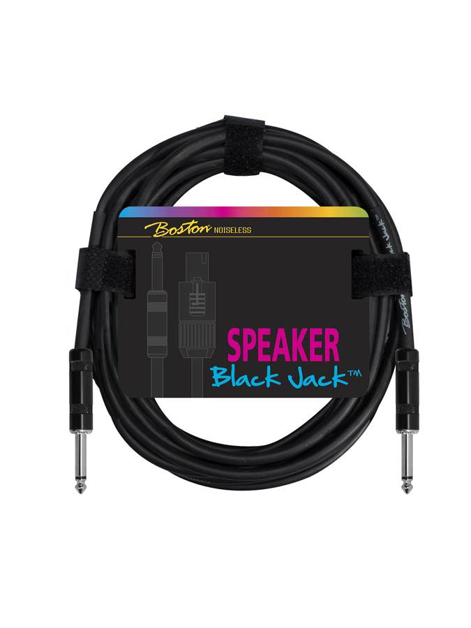 Black Jack Speaker cable, black, jack - jack, 2 x 1,5mm, 1 meter