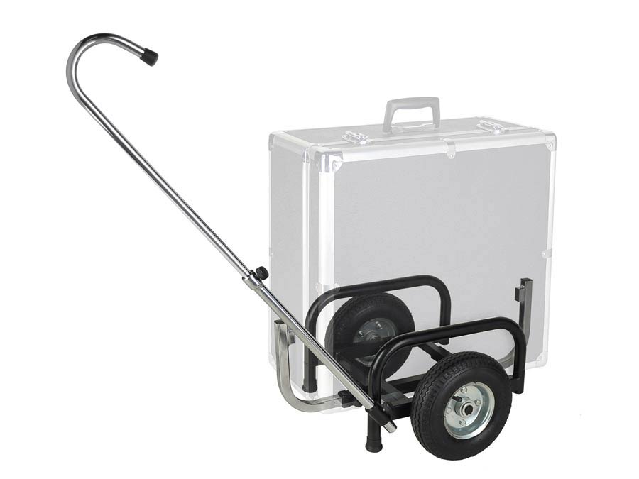 Accordion trolley, width and length adjustable, maximum case size 33 X 67 cm, weight 5,9 kg