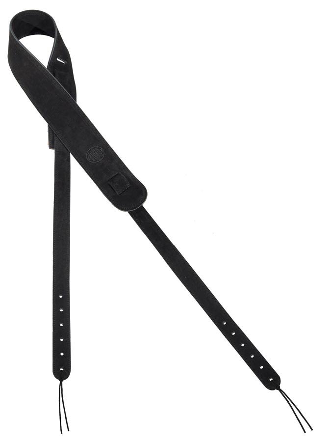 Grass Series Banjo strap, black suede top, black suede back
