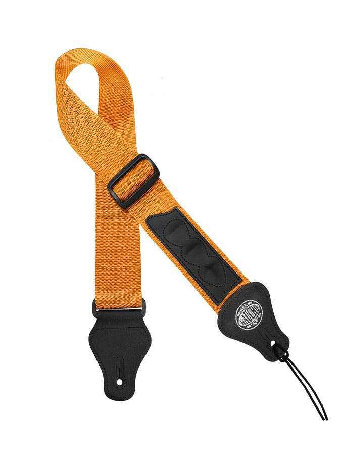Standard Series Guitar strap, with 3 pick holders, yellow nylon