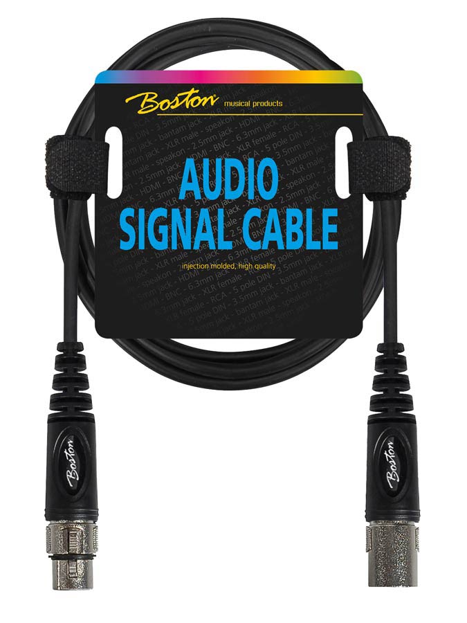 Audio signal cable, XLR female to XLR male, 9.00 meter