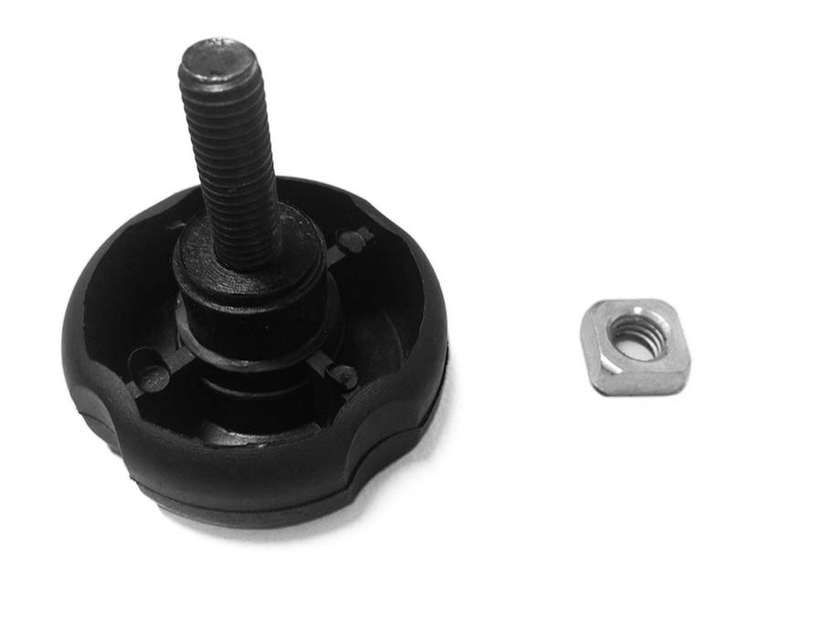 Spare part, bolt M8 x 20mm with nylon head, with nut, for tube stop section