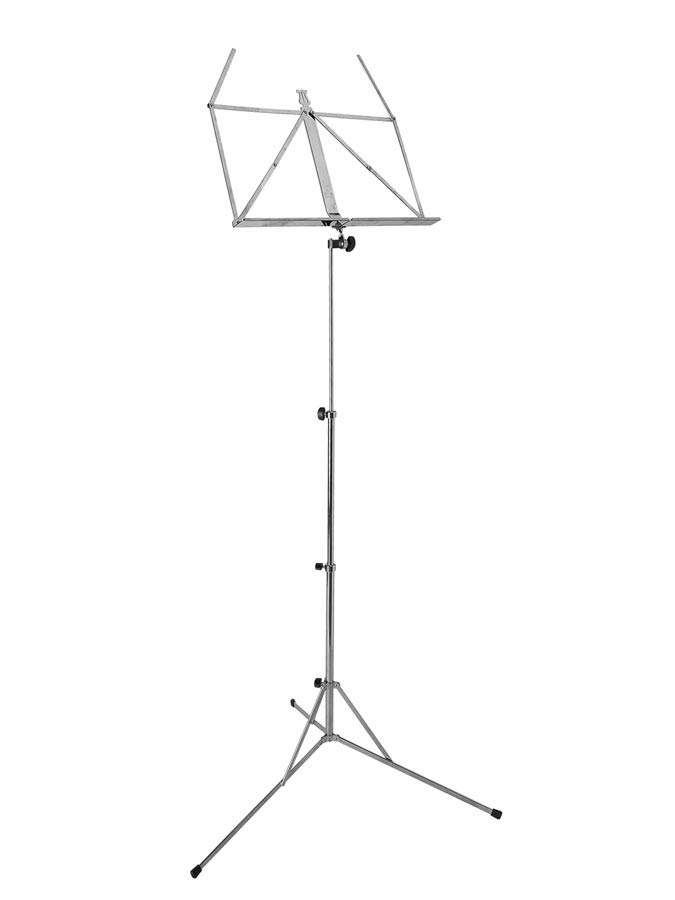 Music stand, foldable, extra strong, nickel plated