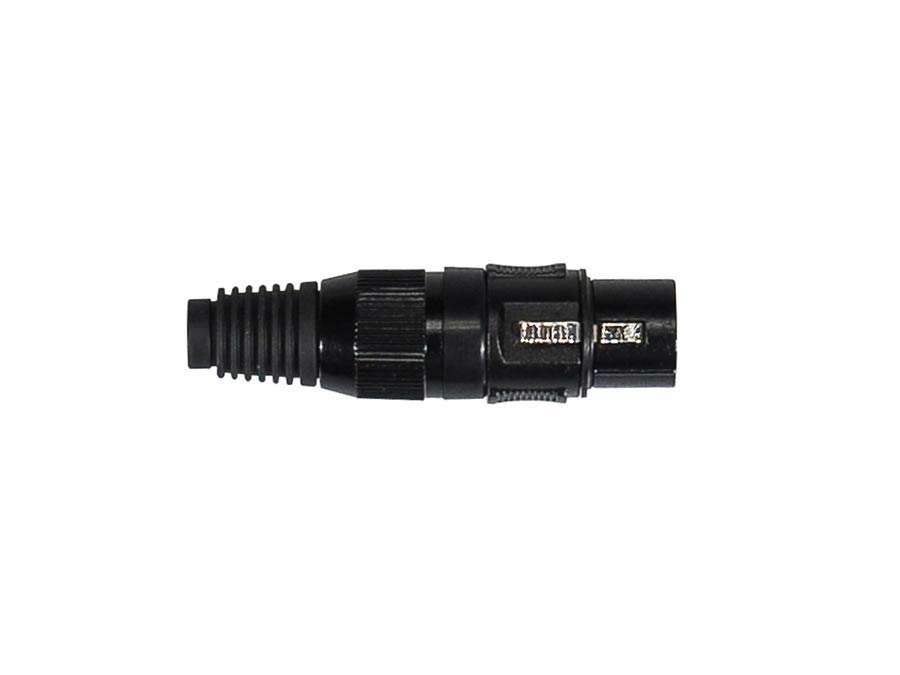 Xlr plug, 3-pole, all black, female