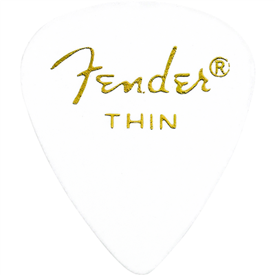 Fender 351 Classic Thin White Pick X 12