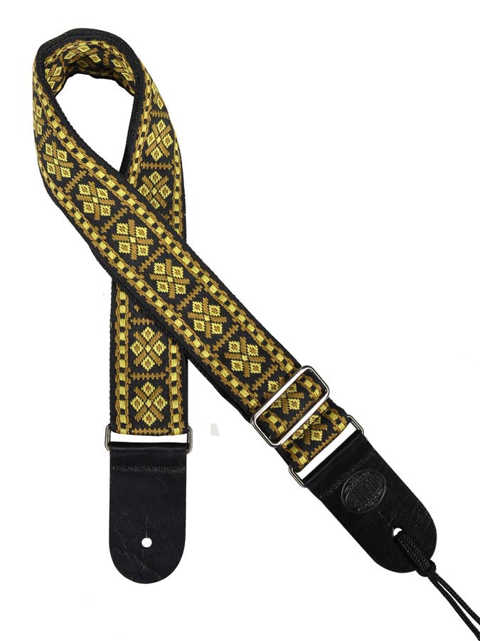Traditional Series Guitar strap, jacquard weave, yellow