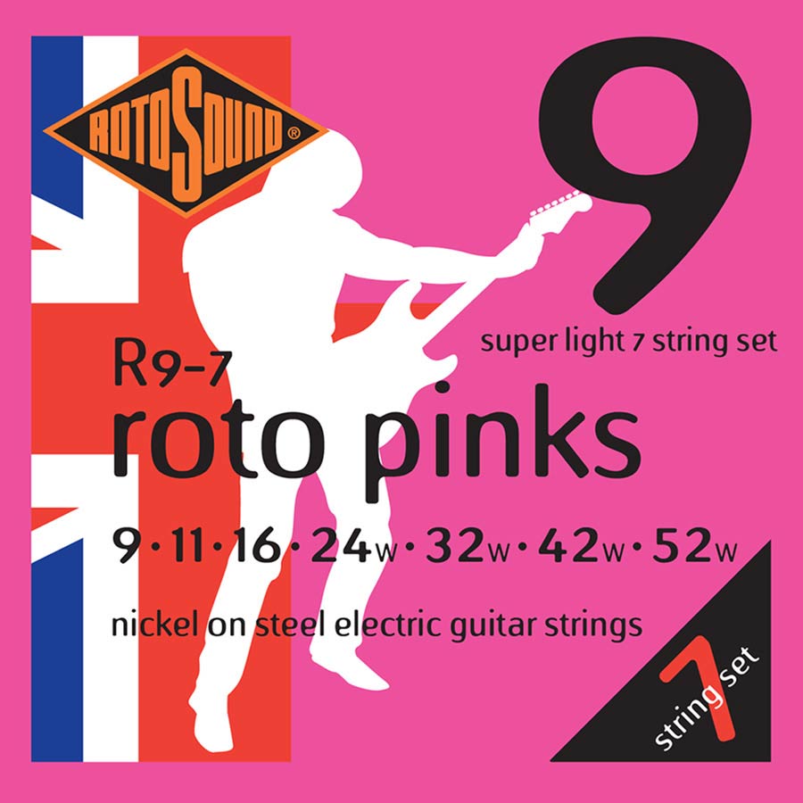 R9-7 Rotosound Roto string set electric 7 nickel wound 9-52