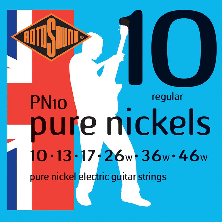 PN10 Rotosound Pure Nickels string set electric pure nickel wound 10-46