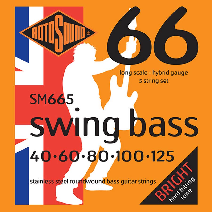 SM665 Rotosound Swing Bass 66 string set electric bass 5 stainless steel 40-125
