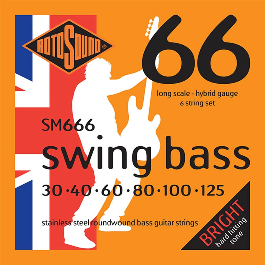 SM666 Rotosound Swing Bass 66 string set electric bass 6 stainless steel 30-125