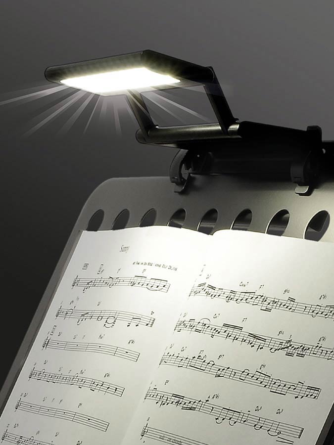 Orchestra stand LED light, rechargeable, compact foldable, with cloth bag and USB charging cable