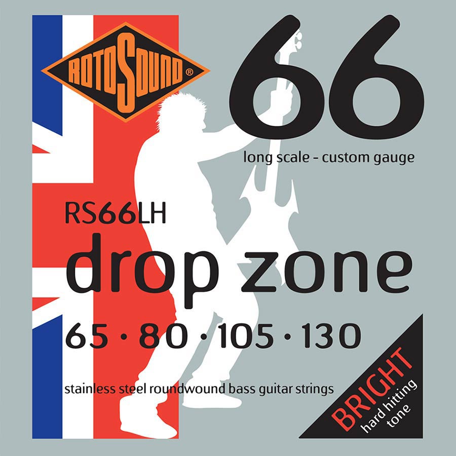 RS66LH Rotosound Swing Bass 66 string set electric bass stainless steel 65-130 Drop Zone