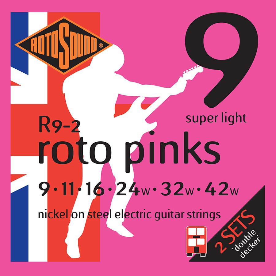 R9-2 Rotosound Roto string set electric nickel wound 9-42