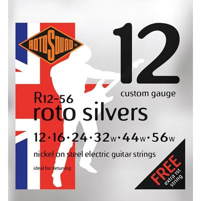 R12-56 Rotosound Roto string set electric nickel wound 12-56